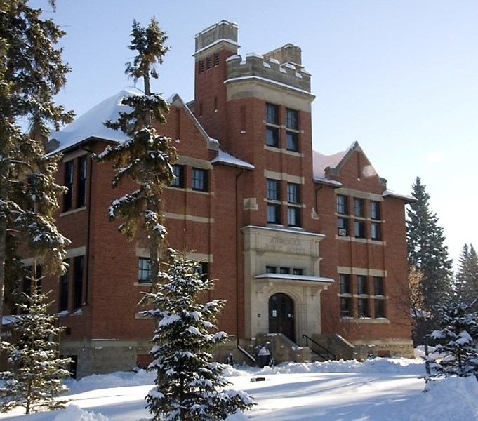 Athabasca County has discussed selling the Old Brick School to Northern Lakes College. Any future decision on the site would need town and county approval.