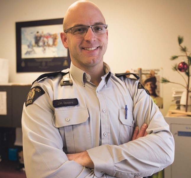 Sgt. John Spaans stands in is office where he will now be spending most of his time after being promoted to the Boyle RCMP Detachment Commander. Spaans received the promotion 