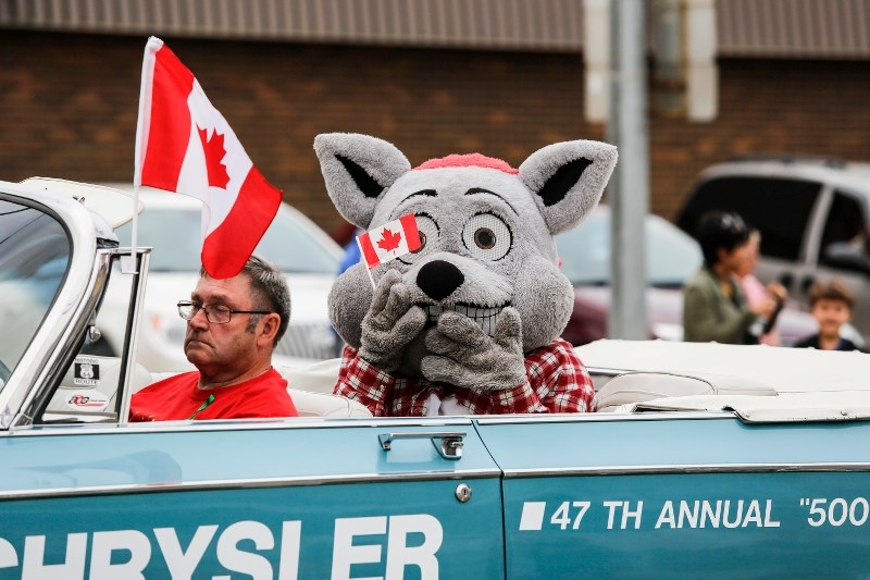 The River Rat shows it&#8217;s Canadian pride during last year&#8217;s Canada Day parade.