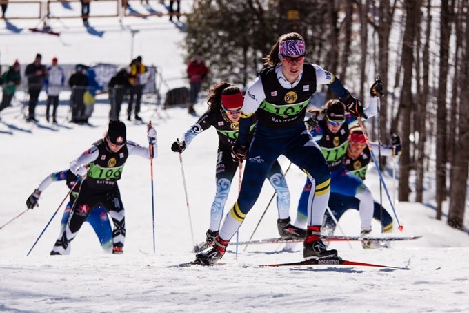 Athabascan Maya Maclsaac-Jones, at the 2016 Canadian Eastern Championships in Gatineau. She is representing Canada at the FIS World Cup Ski Tour, where she has had the best