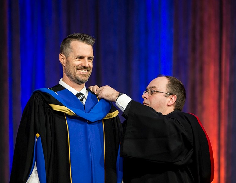 Neil Fassina, president of Athabasca University since Oct. 11, officially stepped into his new role on Jan. 11 by donning the University&#146;s presidential robes.