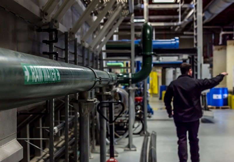 Kevin Haines, Aspen Regional Water Services Commission board chairman, gives a tour of the water plant on Jan. 11.