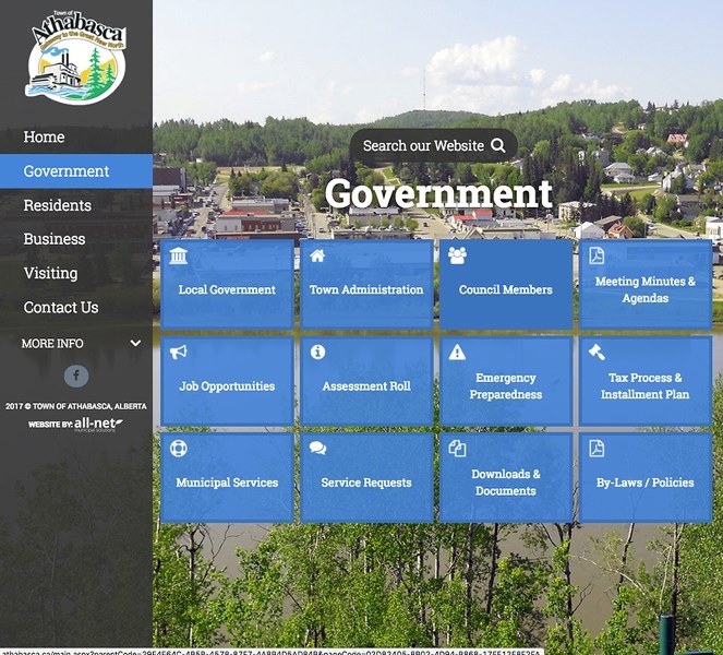 The Town of Athabasca launched its new website on Jan. 31.