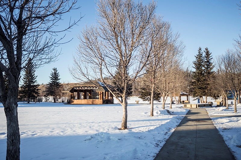 Athabasca&#146;s riverfront view as pictured on Feb. 8. Town council approved the final draft of the Riverfront Park Concept Plan on Feb. 7, which has recommendations for the 