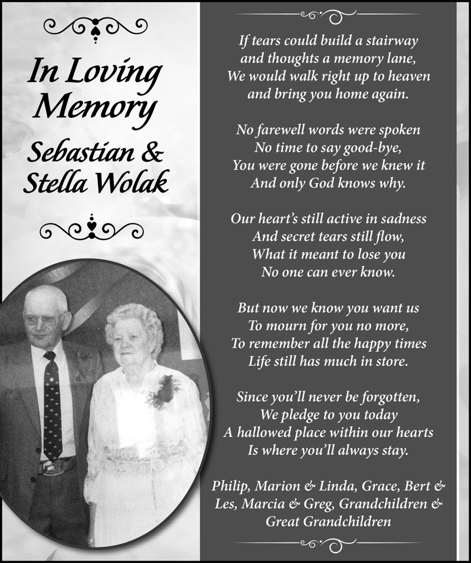 In Loving Memory: Sebastian &amp; Stella Wolak