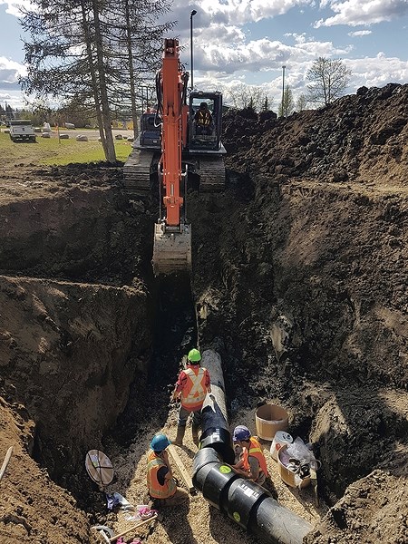 Aspen Regional Water Services Commission spent three days May 8-10 reparing a leaky pipe in Athabasca.