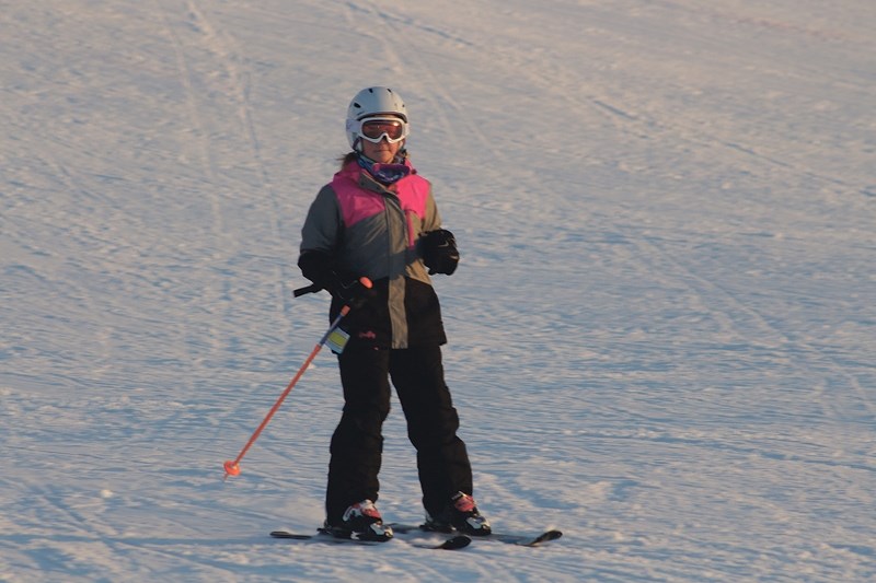 Jaclyn Hahn glides down the Pine Valley Snow Resort&#8217;s fresh powder Jan. 5. The resort opened to the public for the season Jan. 4.