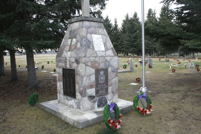 Members of Branch 75 of the Royal Canadian Legion laid wreaths last Friday at the Barrhead Cemetery&#8217;s Field of Honour leading up to Thursday&#8217;s Remembrance Day