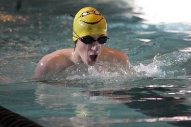 Will Assenheimer in the 200 metre breaststroke on Sunday at the 5th annual Nordic Chill Invitational. The 16-year-old came sixth overall in the 15 and Over category.