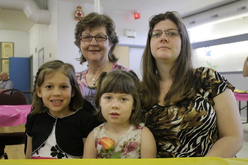 Helen Baron (back left) with her daughter Paula Jimenez and Paula&#8217;s two daughters Cameron (left) and Isabelle at the legion&#8217;s Mother&#8217;s Day breakfast on May