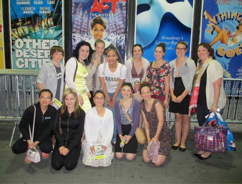Starry-eyed: Bottom row, from left, are Carly Lawrence, Karissa Rauscher, Mikaela Widdup, Keanna Widdup and Kaitlyn Christiansen. Top row, from left, Zack Carlson, Kylee