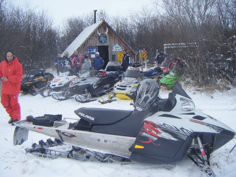 Sledders have the chance to explore a huge network of trails during the winter months, thanks to the Northern Lights Snowmobiling Club. They can stop off at cabins like the