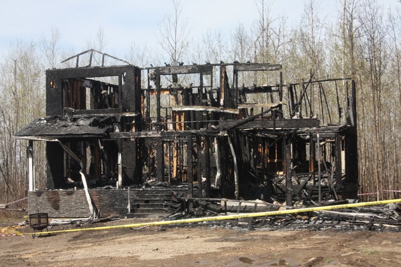 All that remains of the home after an early morning fire last Saturday.
