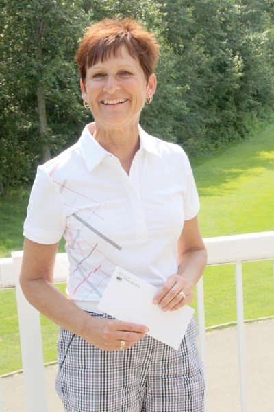 Darlene Smith, who won the ladies &#8216; section of the 2013 Barrhead Seniors Open last Thursday. It was the first time she had entered the tournament.