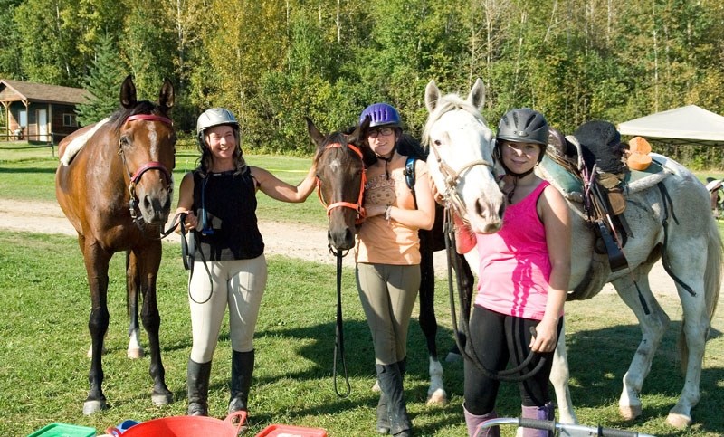 It was a long journey, but these three gals and their horses just finished up their 50 mile ride at the fifth annual endurance ride at Horse Creek Ranch over the weekend.