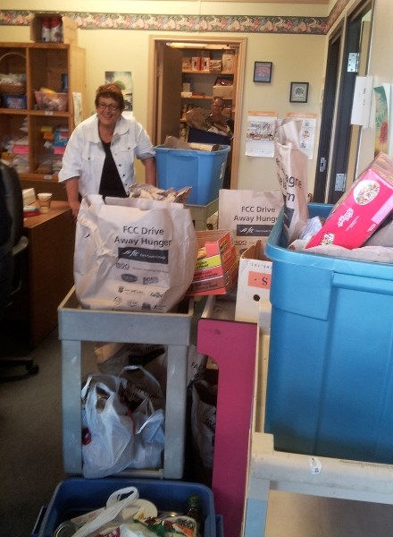 The food bank got a boost last week, thanks to the FCC &#8220;Drive Away Hunger &#8221; program.