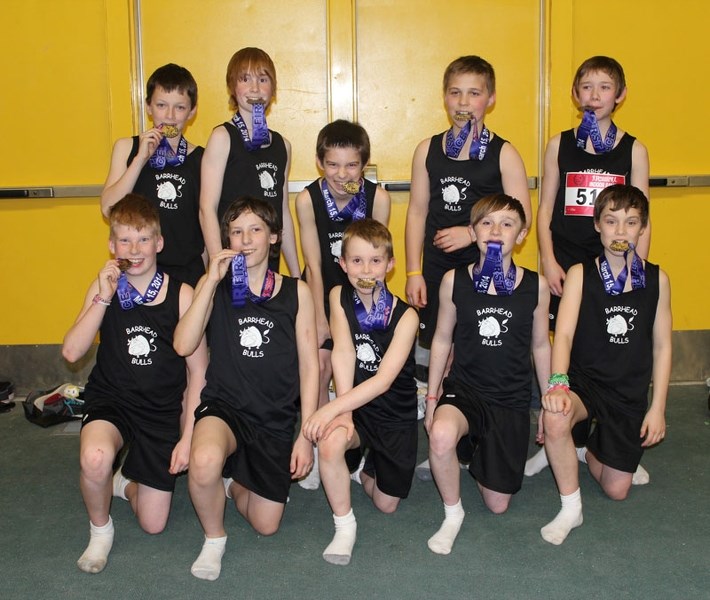 BOYS 8X200M RELAY TEAM MEMBERS: Joel Bergevin, Adam Mueller, Anthony Parker, Jacob Oldford – Roszko, Kolby Miller, Ricky Yarrow, Seth Hladilo, Robert Kincaid, Devon Osland