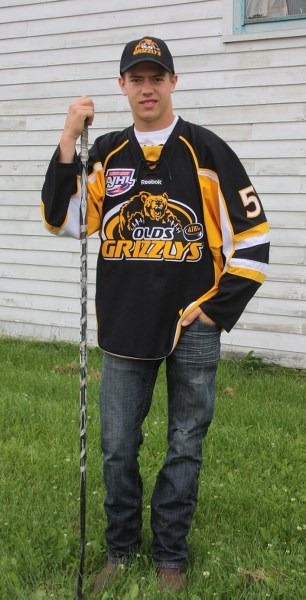 Barrhead boy: Teenager Nikolas Koberstein has had an eventful season for the Olds Grizzlys as he seeks to further his hockey career.