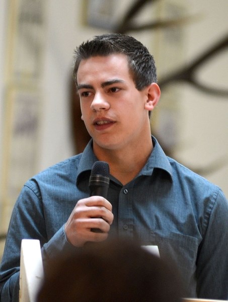 Barrhead Composite High School student Jeremy Hoeksema spoke about his love for construction.