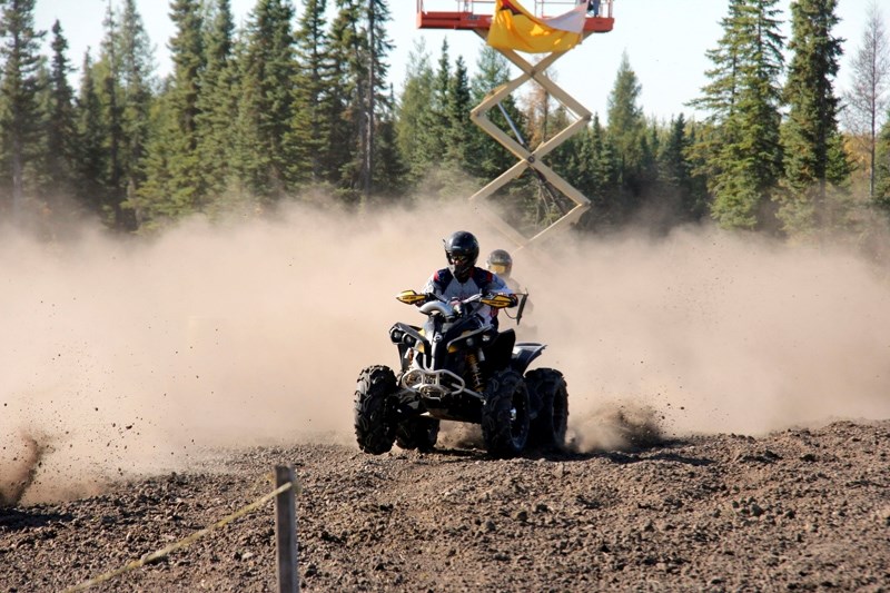 One of the events was the Chuck Wagon, where teams of four competed for the top spot, twisting their quads around tight corners.