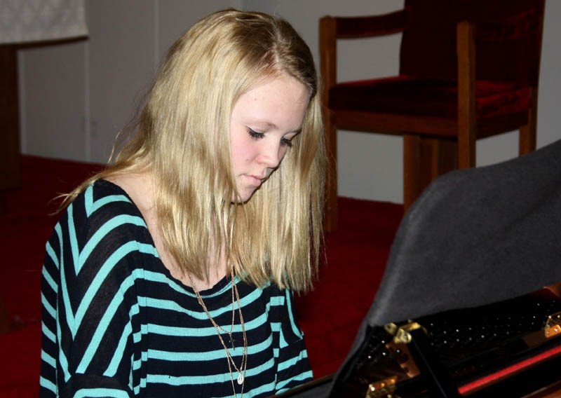 Martina VandeRiet participates in the Rotary Music Festival.
