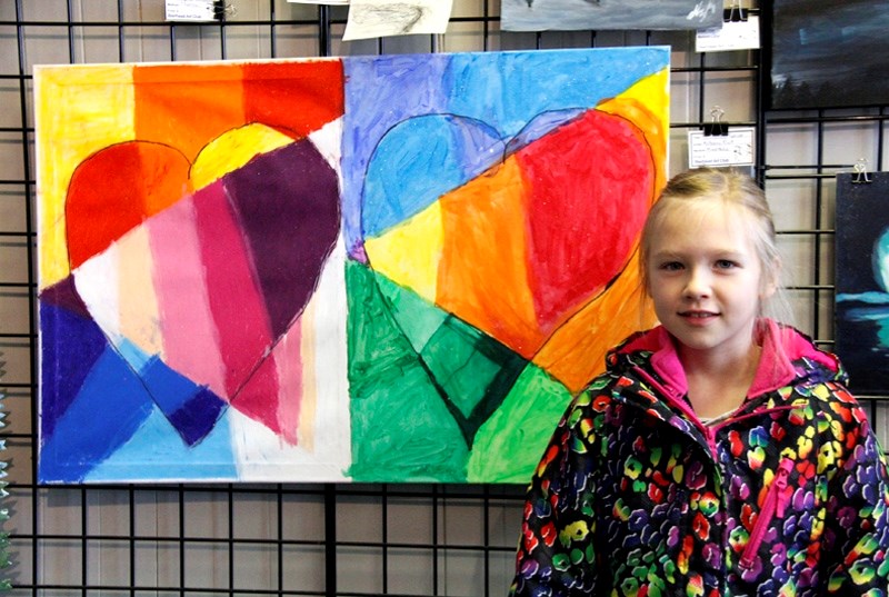 McKenna Klatt, 9, created this piece after being inspired by work they created in school.