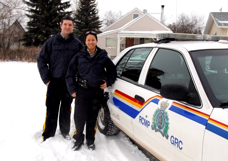 The N team, Nick Crowther and Natalie Tung, are helping to keep the streets crime free. Crowther has been working at the Barrhead Detachment since August, and has over six