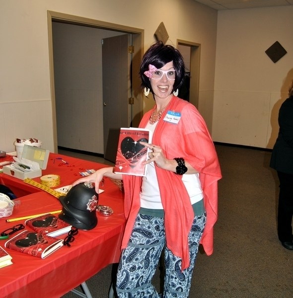 Charity Homes (played by Tracey Bruens), author of Life and Poems, was the key note speaker in the Poets Turntable meeting at Busby Community Hall, before being the victim of 