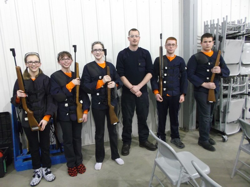 From left: LAC Claire Buisseret, LAC Claire Willams, LAC Mary Burt, Cadet Officer Edward Pardy, Sgt. Alex Reichelt and FCpl Austin Comeau competed in the Stage II