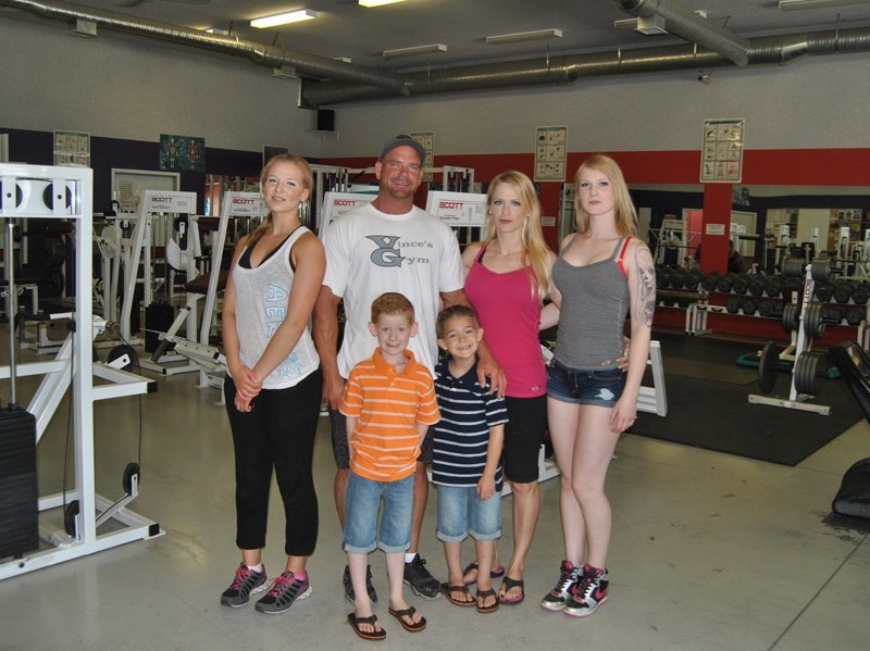 The Wieses visit Vince &#8216;s Gym for the last time as the owners. On Monday, July 6, a new family will be taking over as proprietors. From left to right: back Chelsey,
