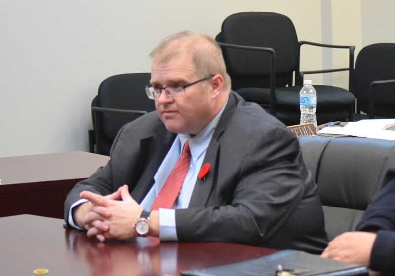 Jeff Morrison, chief crown prosecutor, visits Barrhead town council to discuss some of the challenges facing the court system.