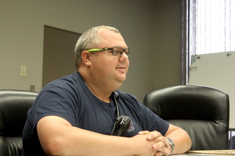 Fire Chief John Whittaker praises his crew for their fast response to a structure fire Tuesday, Feb. 2 in the County of Barrhead.