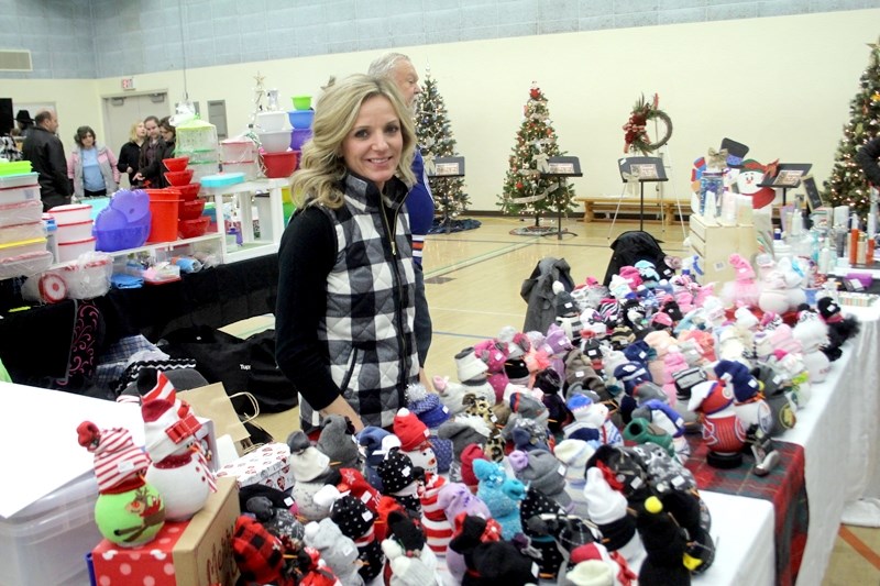 Local resident Jamie Ochremchuk &#8216;s Lil &#8216; Snow Buds were one of the more sought-after gift ideas at the Christmas Market held at Barrhead Elementary School on Nov. 