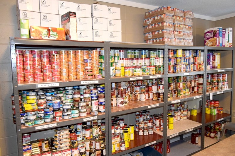 The shelves at Barrhead and District &#8216;s Food Bank may look full, but looks are deceiving and supplies are quickly depleated.