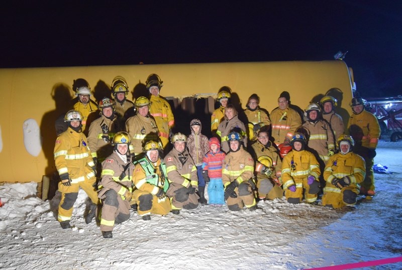 A group shot of all the firefighters that took part in the exercise.