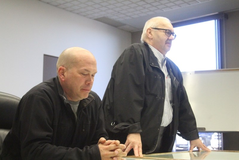 Barrhead &#038;District Branch Lion &#8216;s Club secretary Brian Millar and president Claude Blaisius approached County of Barrhead council with a request for $7,500 but
