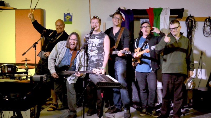 From left: Don Beauchamp, Scott Robins, Erik Vriend, Travis Van Leeuwen, Sean Crapo, and Chris Quedenbaum in an impromptu jam session. The advocates will be hosting a