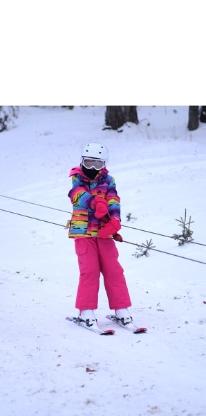 Mallory Swan uses the towrope on the bunny hill during an outing to Misty Ridge two seasons ago.