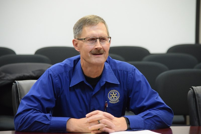 Barrhead Rotary Club president Mark Oberg asked town councillors to consider a partnership proposal between the service club and the county in an effort to save FCSS &#8216;