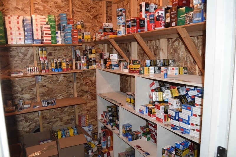 The majority of Barrmart Foods tobacco products were stolen during an early morning Dec. 20 break-in as seen from this picture of its stock room.