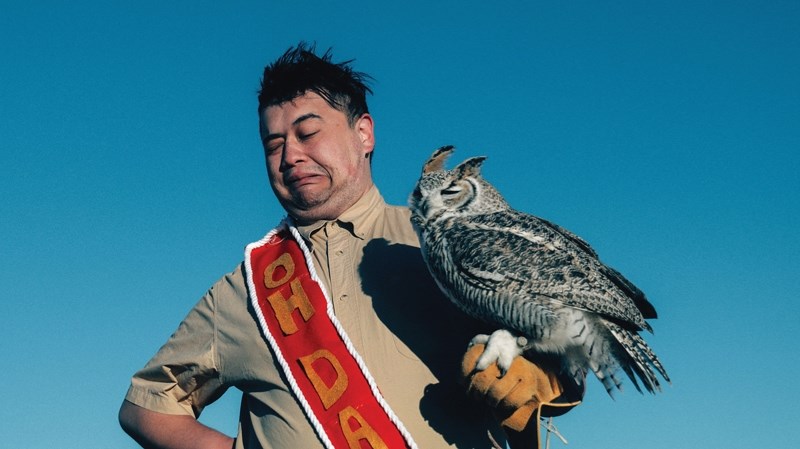 Frick, I Love Nature host Gordie Lucious tries to mimic an owl during filming of videographer Stephen Robinson’s new pilot series. Episode 1 looks at the different ways