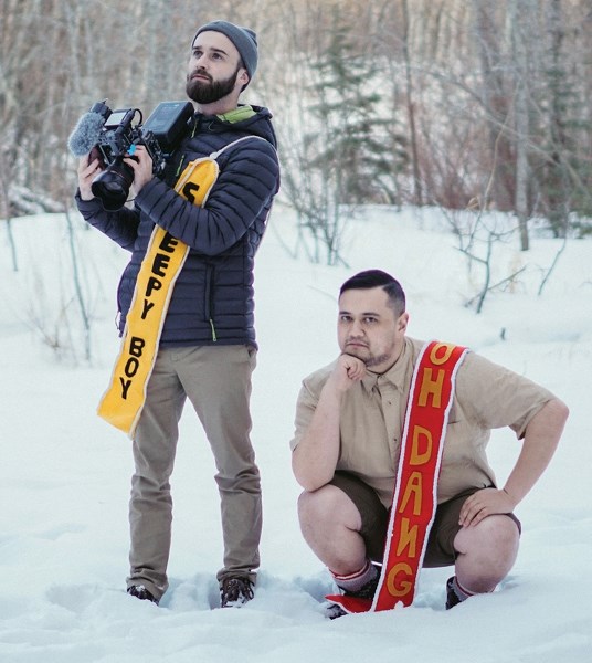 Westlock&#8217;s Stephen Robinson and Rapid Fire Theatre&#8217;s Gordie Lucius have teamed up to film a five-episode web se-ries called Frick, I love nature! and have