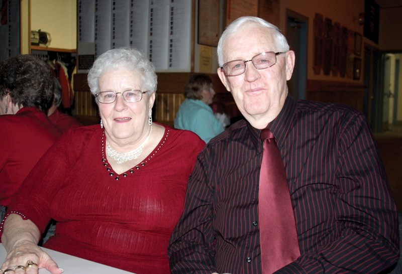 Gail and Keith Sterling, pictured here at the Westlock Legion&#8217;s Valentine&#8217;s Day dance on Saturday, have been married for 51 and a half years. The secret to their