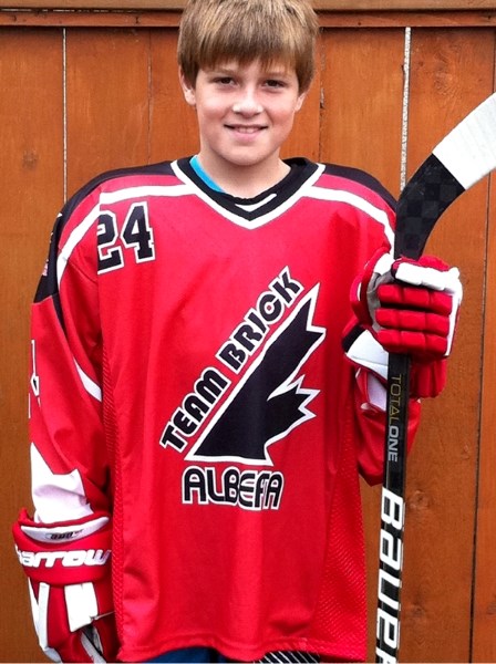 Jaden Senkoe was called last week to play for Team Brick Alberta in the Brick Super Novice Invitational Hockey tournament at West Edmonton Mall this week, July 4-10.