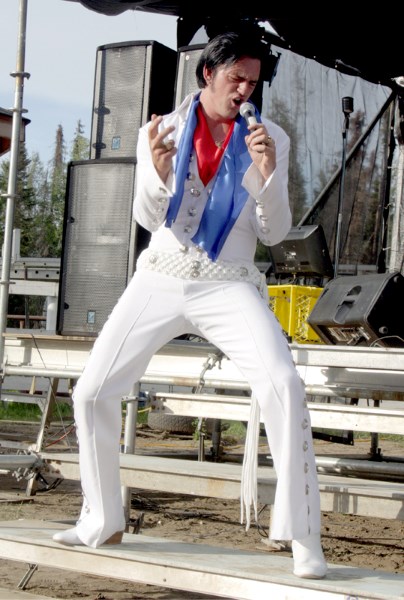 Adam Fitzpatrick of Pentiction, B.C., was one of the crowd favourites at the Blue Suede Festival near Busby last weekend.