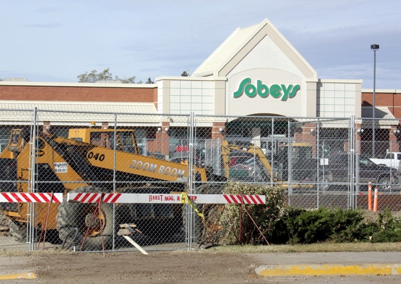 Some residents have expressed concern about two new liquor stores, like this one currently under construction in the Sobeys parking lot. Town council discussed the issue at