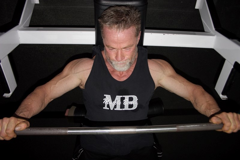 Emmett Kyler was back at the gym last Wednesday after taking several weeks off following his fourth-place finish at a national bodybuilding competition in Quebec Oct. 9.