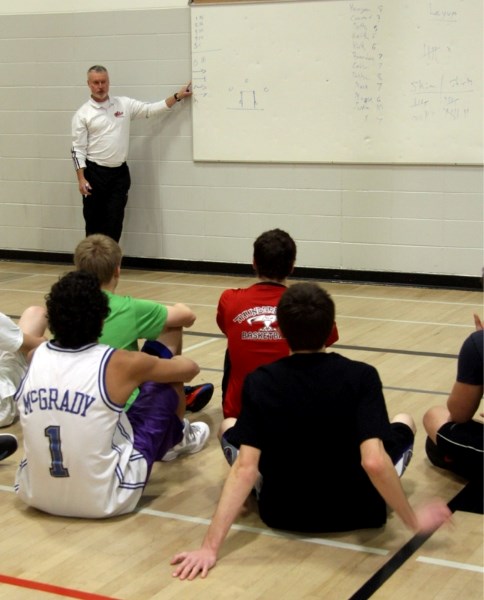 Grande Prarie Wolves men&#8217;s basketball team head coach Chris Nicol, who&#8217;s also the former head coach of the R.F. T-Birds, held a clinic for the senior boys