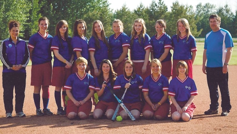 The Jarvie Jags earned silver at the Leduc provincials. BACK (L-R): Jennifer Burchett (coach), Sydney Toma, Brooke Burchett, Honey Tkachyk, Jordan Hickle, Samantha Grove,