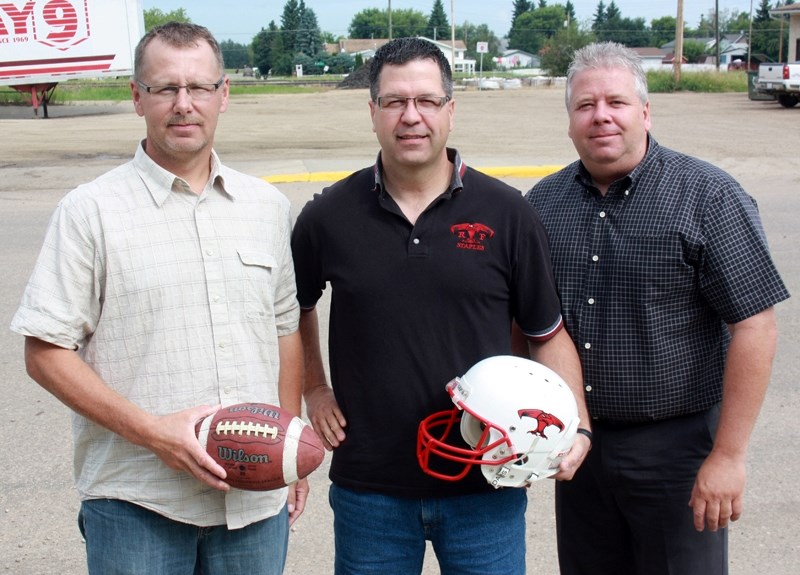 The Westlock Thunderbirds&#8217; president Curtis Snell (left), vice president Jerry Buchko and director-at-large Perry Rebagliati are hoping that the chance to win a $30,000 
